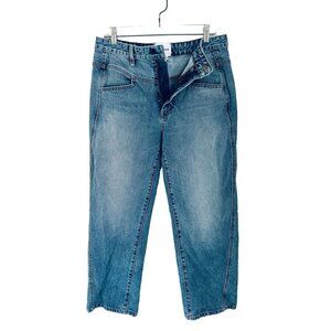 COLOVOS Jeans Size 28 Med Wash Leather Patch